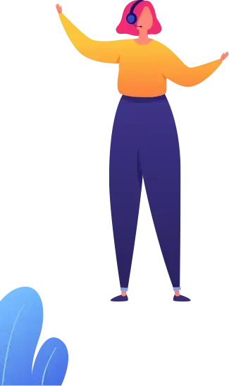 A Cartoon Of A Person In A Yellow Shirt And Blue Pants